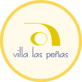 Logo of Villa Las Peñas with stylized text and graphic.