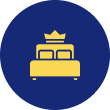Luxury bedroom symbol