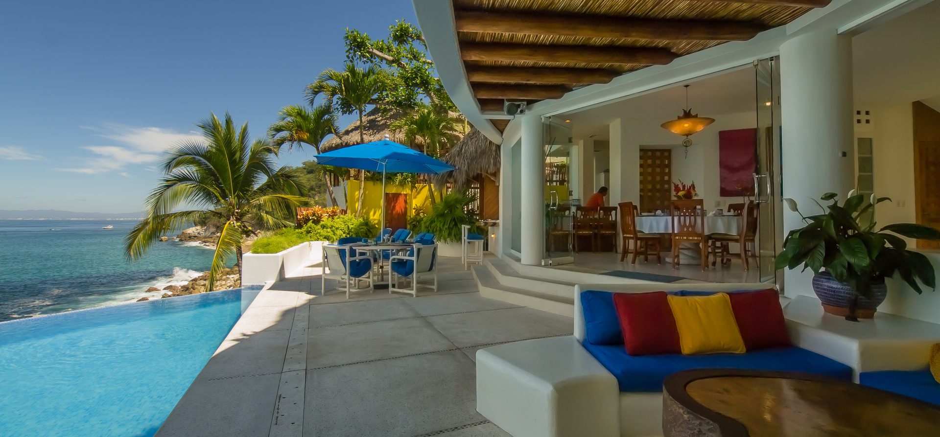 Beachside villa with open living area