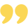 Yellow quotation marks symbol on a white background.